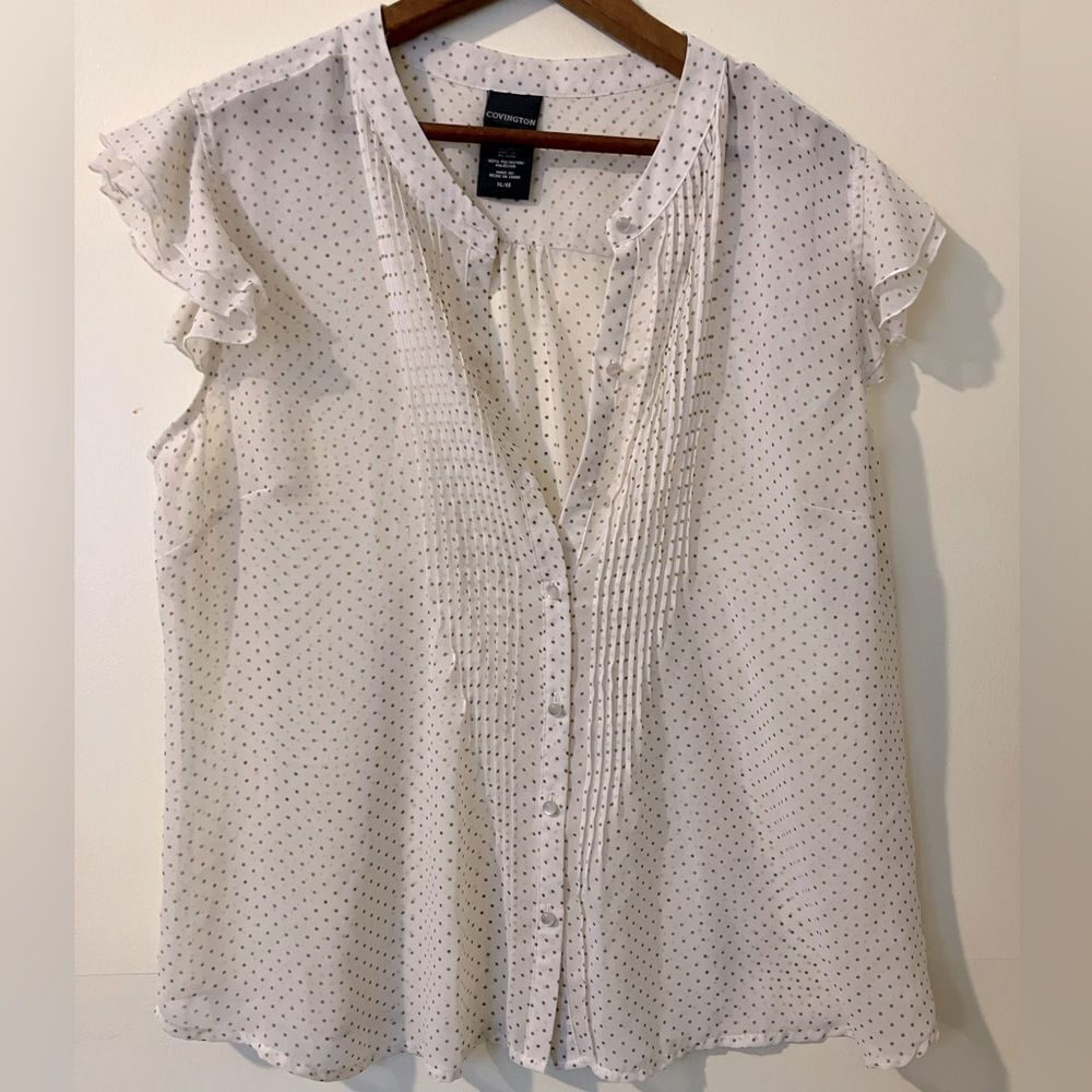Covington shear polka dot shirt, excellent condition, size XL - Picture 1 of 3